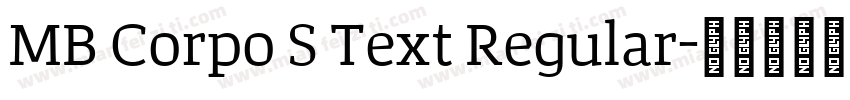 MB Corpo S Text Regular字体转换
